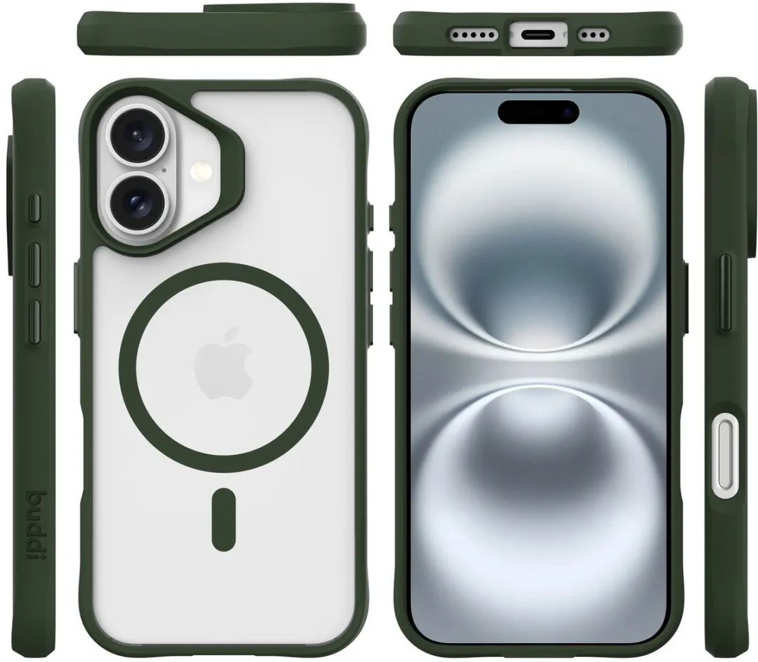 Buddi Hybrid Hoesje iPhone 17 - MagSafe - Matte Groen