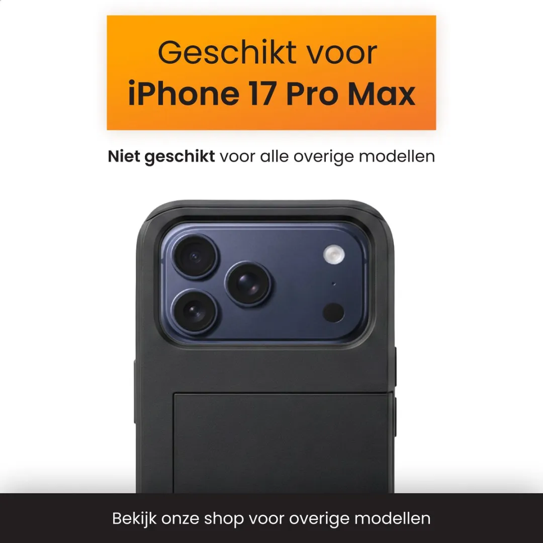 R2B Utrecht iPhone 17 Pro Max Hoesje - 3 Pasjes - Zwart