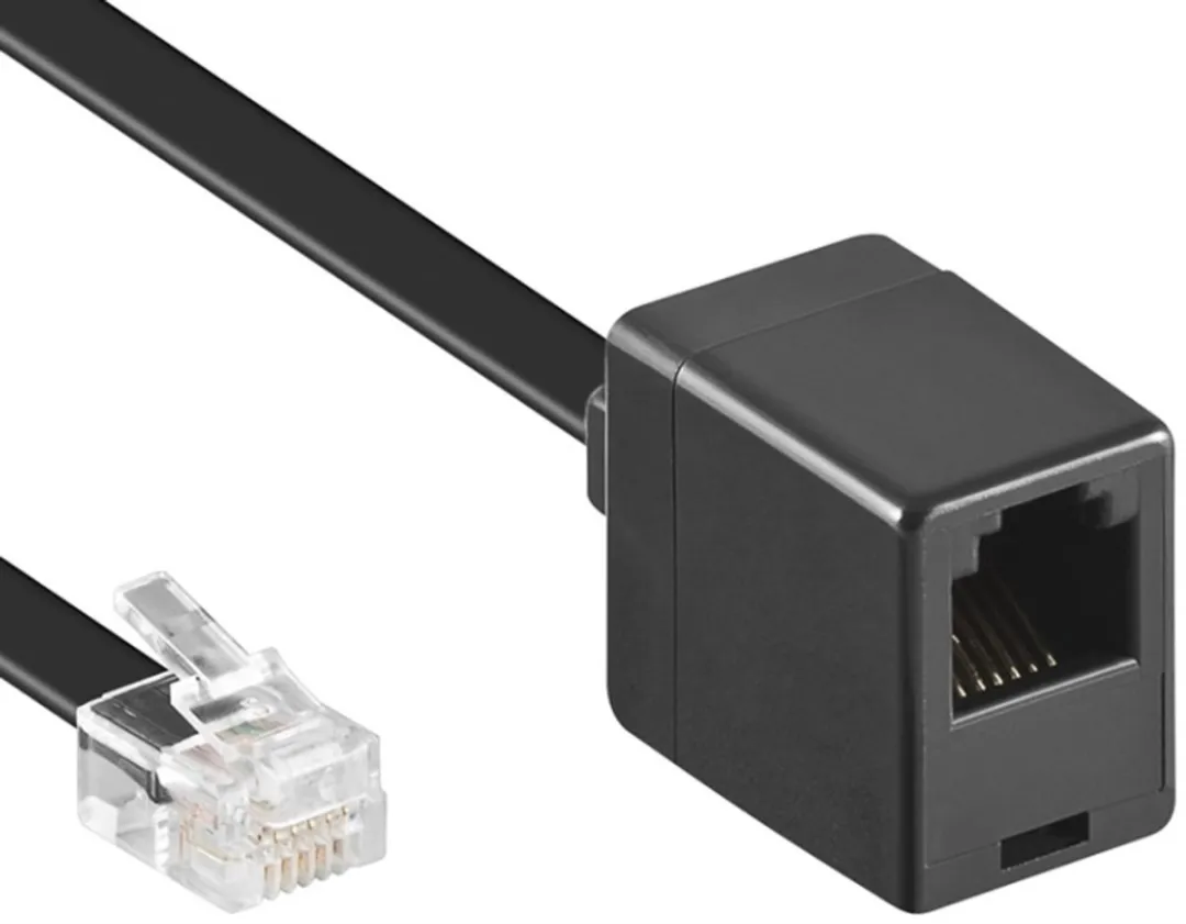 Goobay RJ12 Telefoon Verlengkabel 5m - 10 Stuks