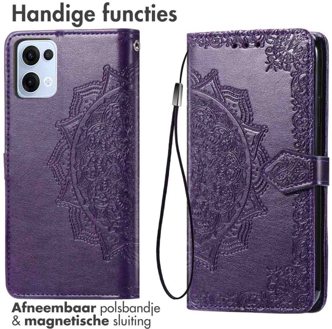 Imoshion Hoesje Oppo Reno 13 Mandala Bookcase - Paars