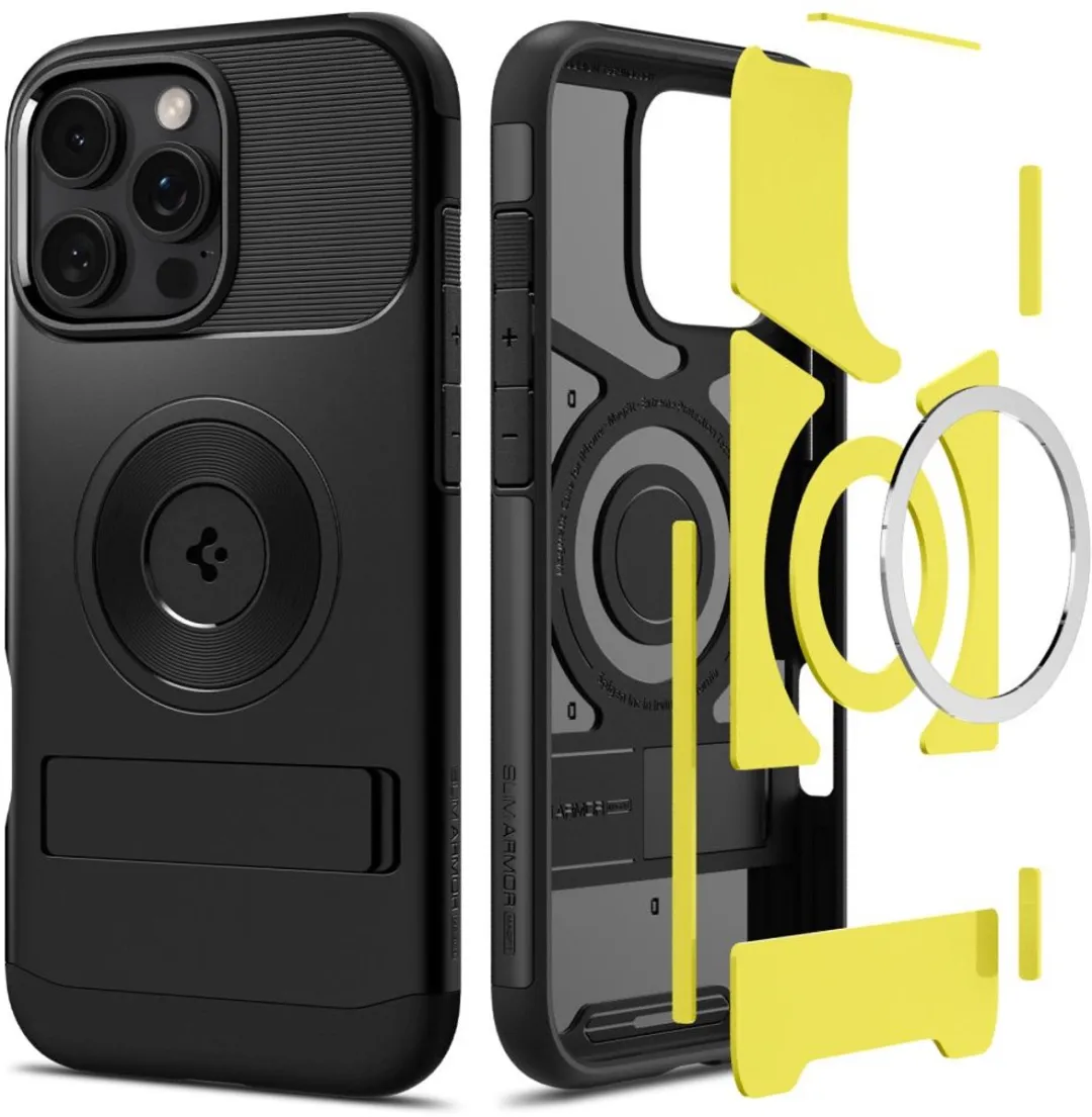 Spigen Slim Armor MagSafe iPhone 16 Pro Max Hoesje - 12142 - Zwart
