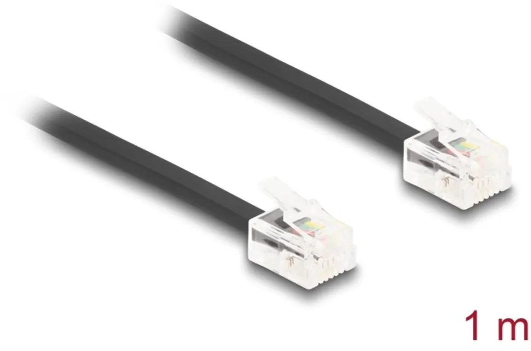Delock Telefoonkabel RJ11-RJ11 1m