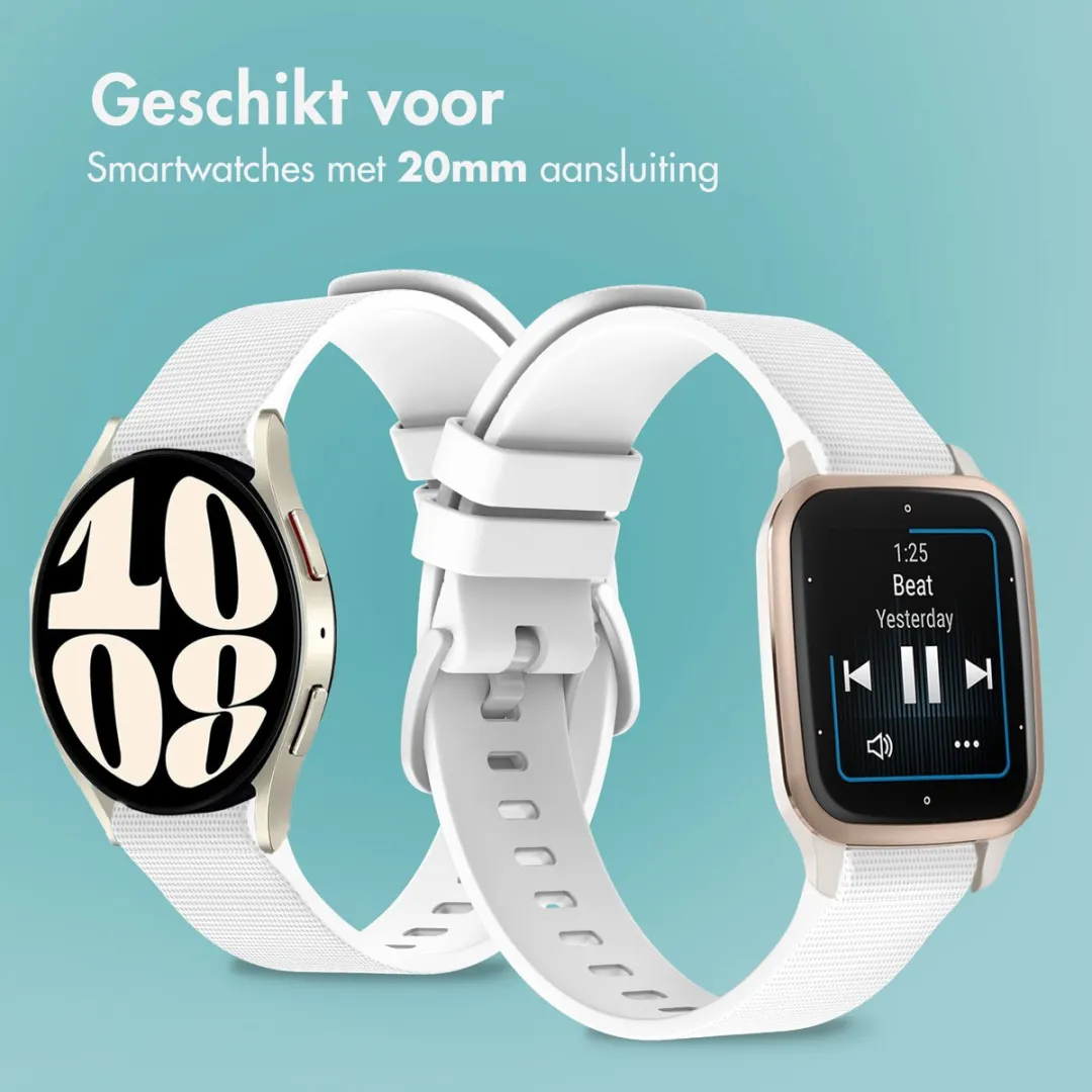 Imoshion Siliconen Sportbandje 20mm - Wit
