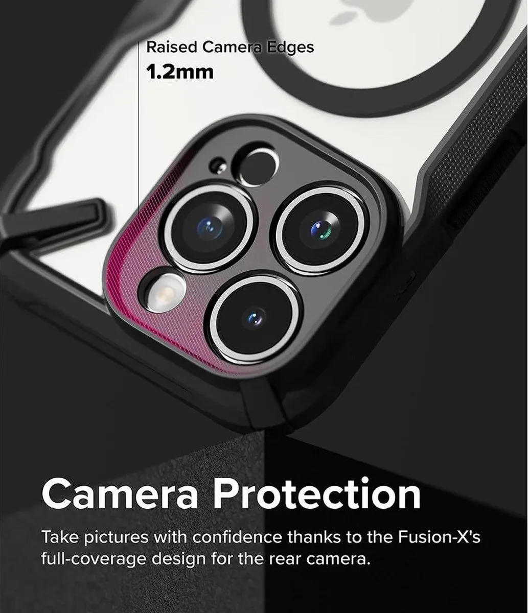 Ringke Fusion X Hoesje iPhone 15 Pro Max - MagSafe - Zwart
