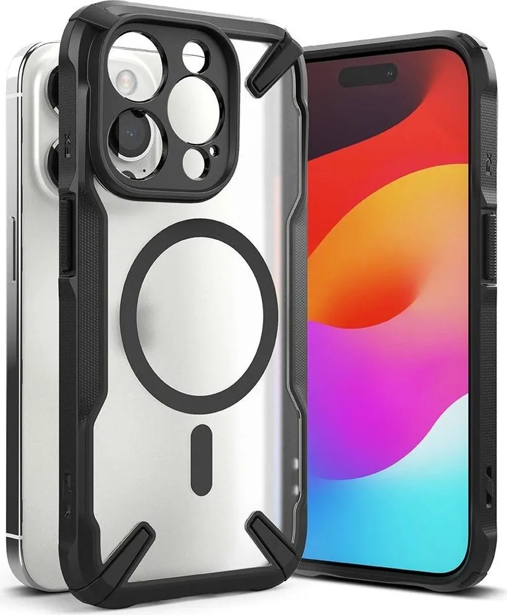 Ringke Fusion X Hoesje iPhone 15 Pro Max - MagSafe - Zwart - afbeelding 6 van 6