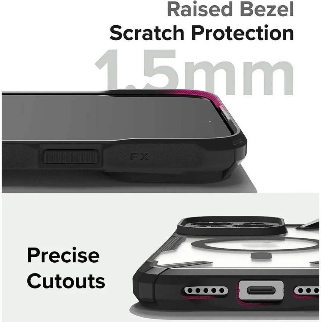 Ringke Fusion X Hoesje iPhone 15 Pro Max - MagSafe - Zwart