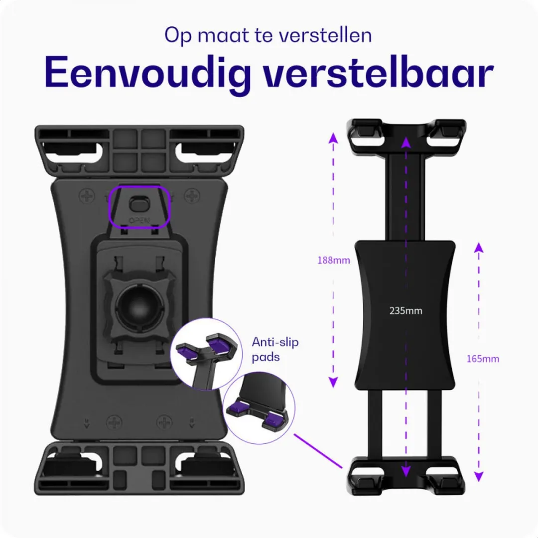 Buddi Universele Zwanenhalshouder - Smartphone/Tablet - Zwart