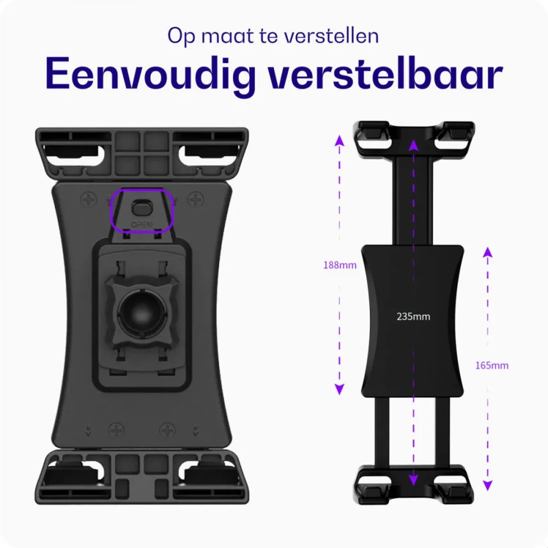 Buddi Universele Zwanenhalshouder - Smartphone/Tablet - Zwart