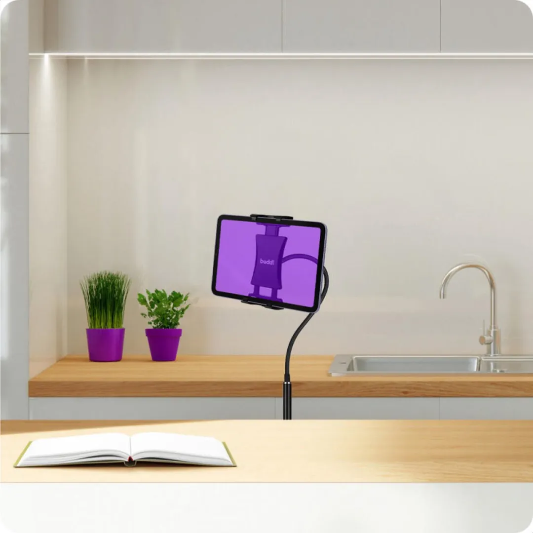 Buddi Universele Zwanenhalshouder - Smartphone/Tablet - Zwart