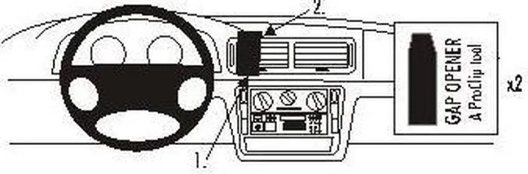 Brodit ProClip Zwart Kunststof - VW Passat 1997-2005 - afbeelding 6 van 6