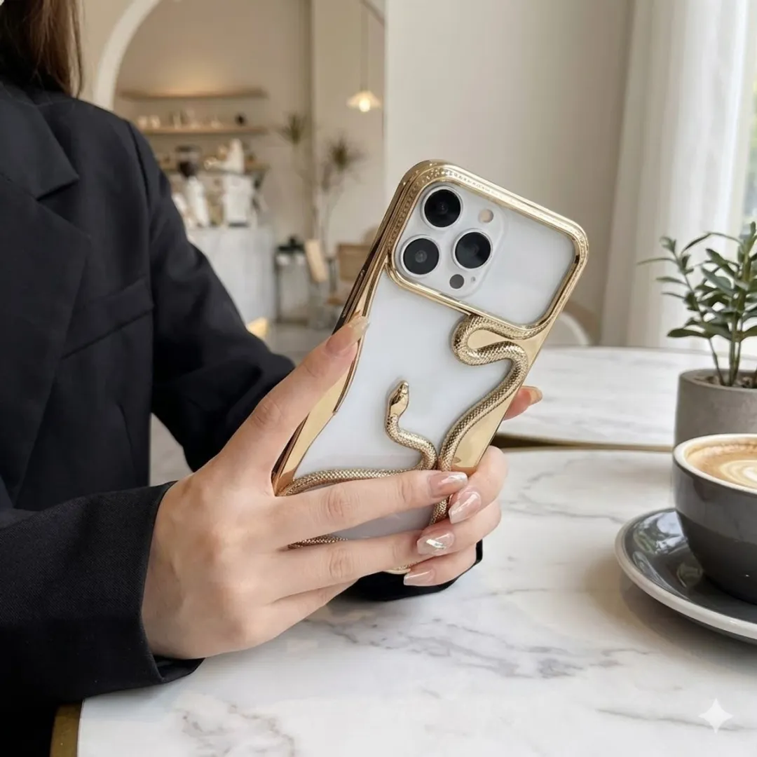 NUVEX iPhone 17 Slang Design Hoesje - Goudkleur