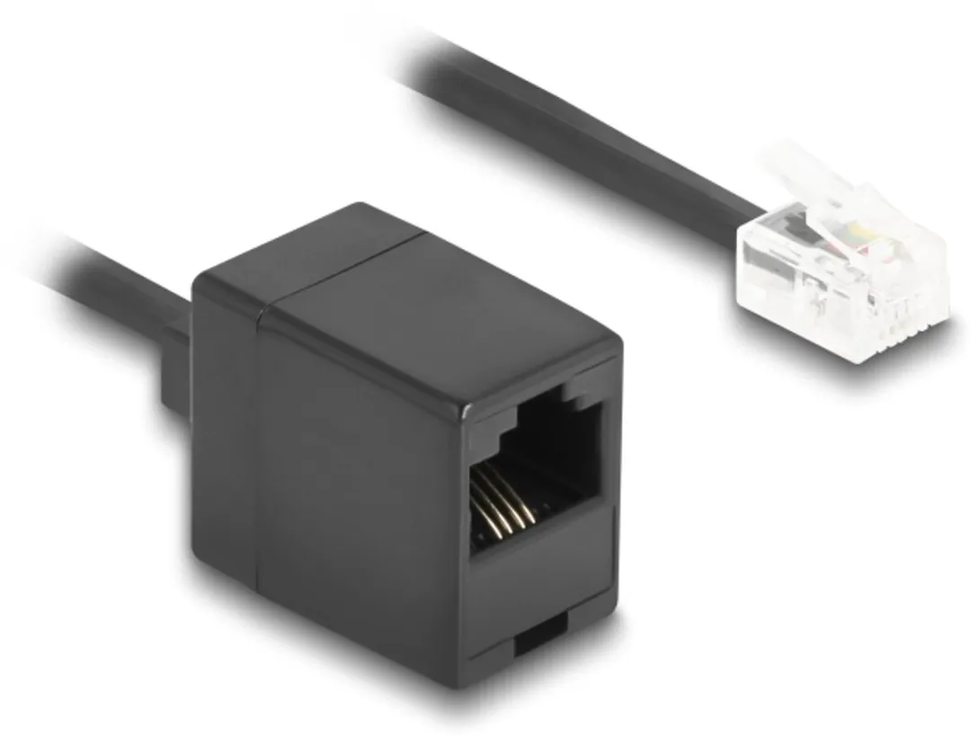 Delock Telefoonkabel RJ11 naar RJ45 - 3m - Zwart