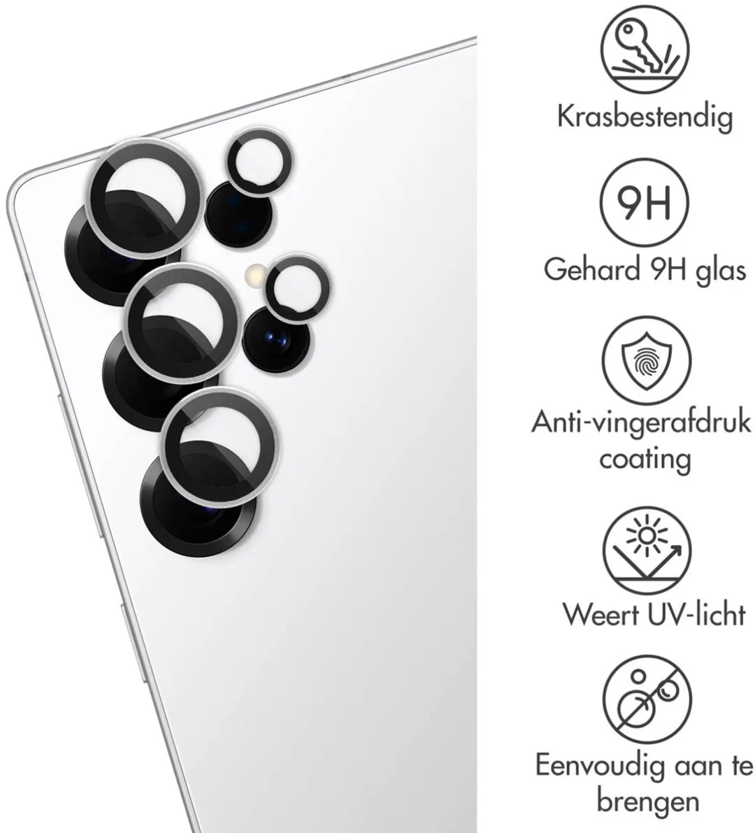imoshiion Camera Lens Protector Samsung Galaxy S25 Ultra - 2 Stuks - Titanium Whitesilver