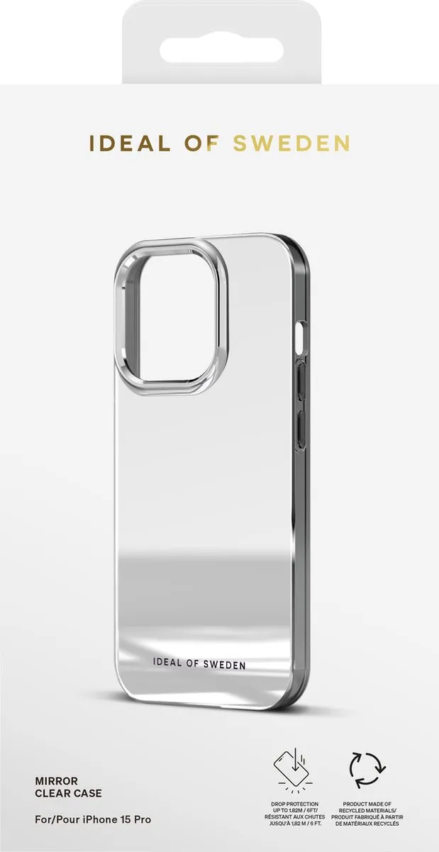 iDeal of Sweden Mirror Hoesje iPhone 15 Pro - Zilver - IDCLC-I2361P-477 - afbeelding 2 van 5