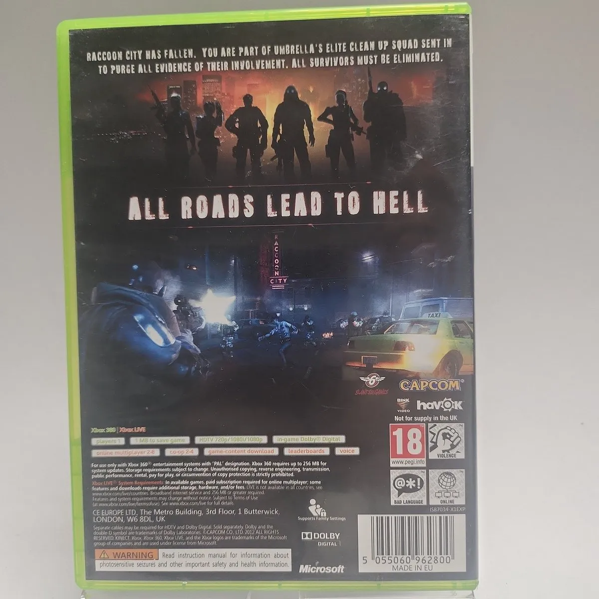 Capcom Resident Evil Operation Raccoon City - Xbox 360 - 4 Spelers Online