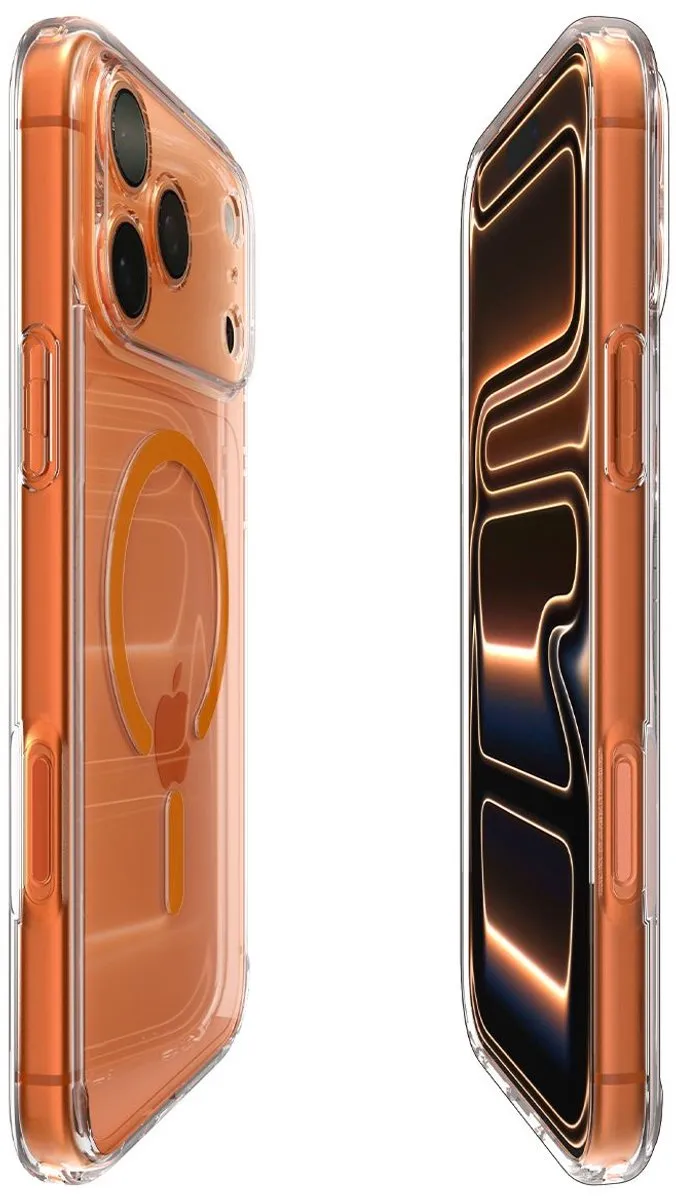 Spigen Ultra Hybrid MagSafe 8800337242416 - Transparant Oranje