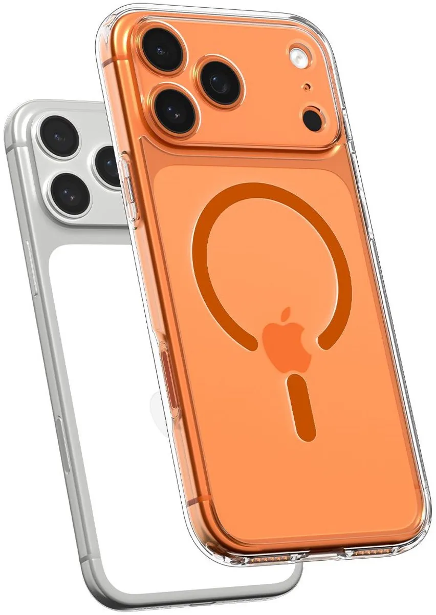 Spigen Ultra Hybrid MagSafe 8800337242416 - Transparant Oranje
