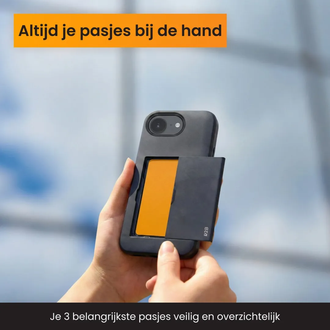R2B Utrecht iPhone 17e Hoesje - 3 Pasjes - Zwart
