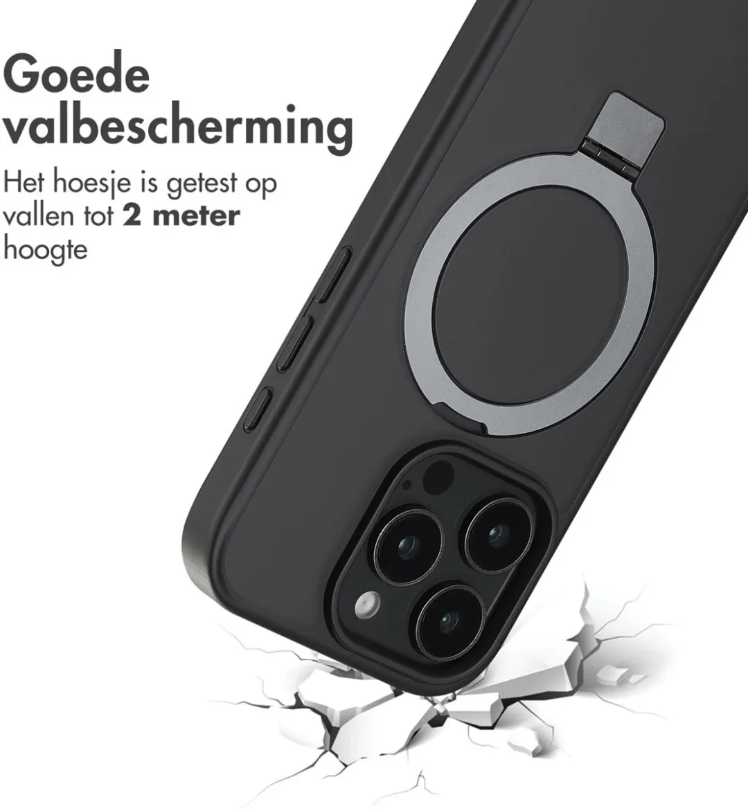 Accezz iPhone 16 Pro MagSafe Hoesje - Zwart