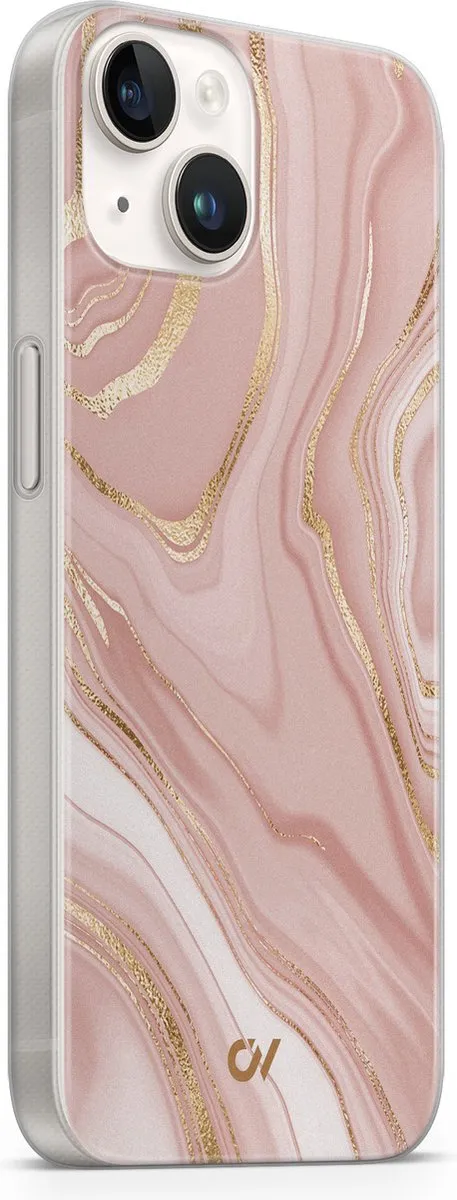 Casevibes Hoesje iPhone 14 Rose Marble - A/14/UV/014