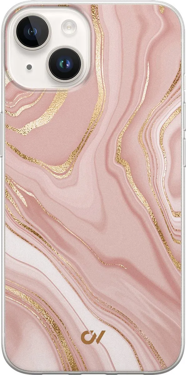 Casevibes Hoesje iPhone 14 Rose Marble