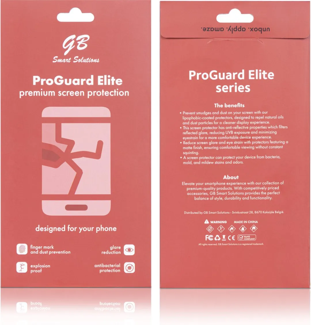 GB ProGuard Elite Screenprotector iPhone 13/13 Pro/14/16e - 2 Stuks - afbeelding 6 van 6