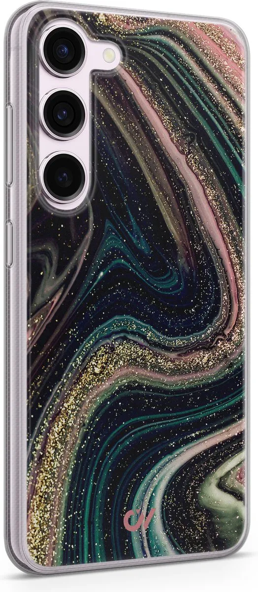 Casevibes Samsung Galaxy S23 Hoesje Marble Twilight - Multi