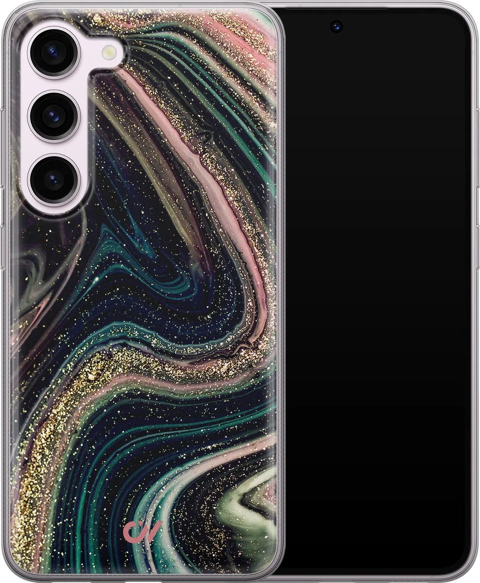 Casevibes Samsung Galaxy S23 Hoesje Marble Twilight - Multi
