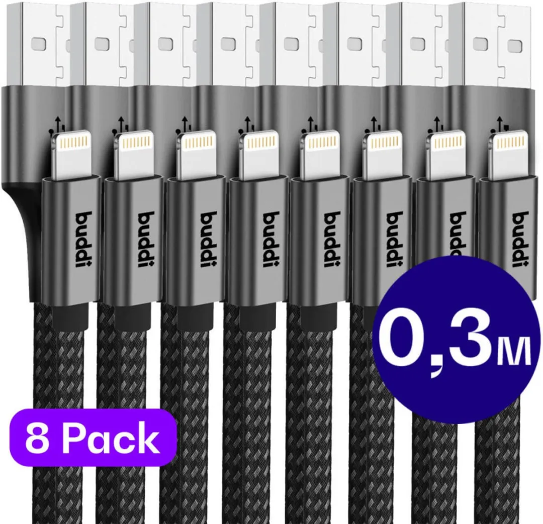 Buddi Flex USB-A naar Lightning Kabel