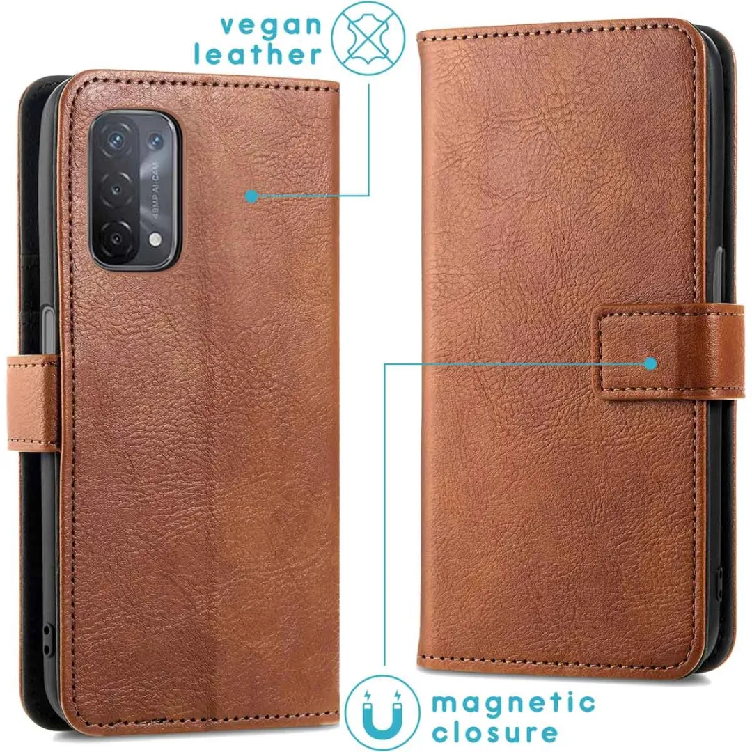 Imoshion Hoesje Oppo A54/A74 5G - 3 Pasjes - Bruin