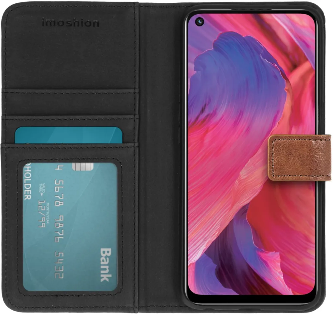 Imoshion Hoesje Oppo A54/A74 5G - 3 Pasjes - Bruin