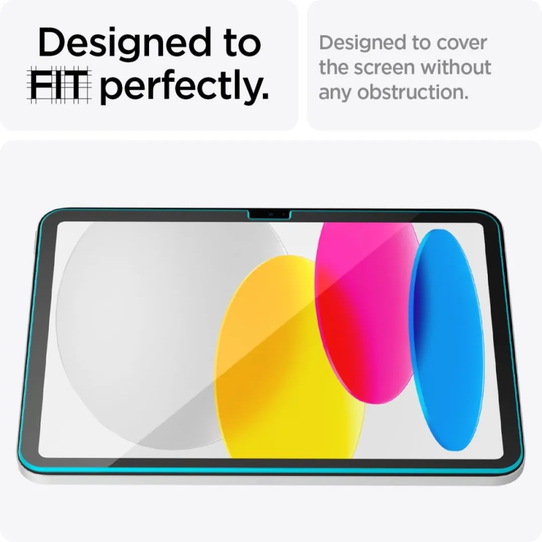 Spigen AGL05541 iPad 10.9 2022 Glas Screen Protector - Transparant - afbeelding 6 van 6