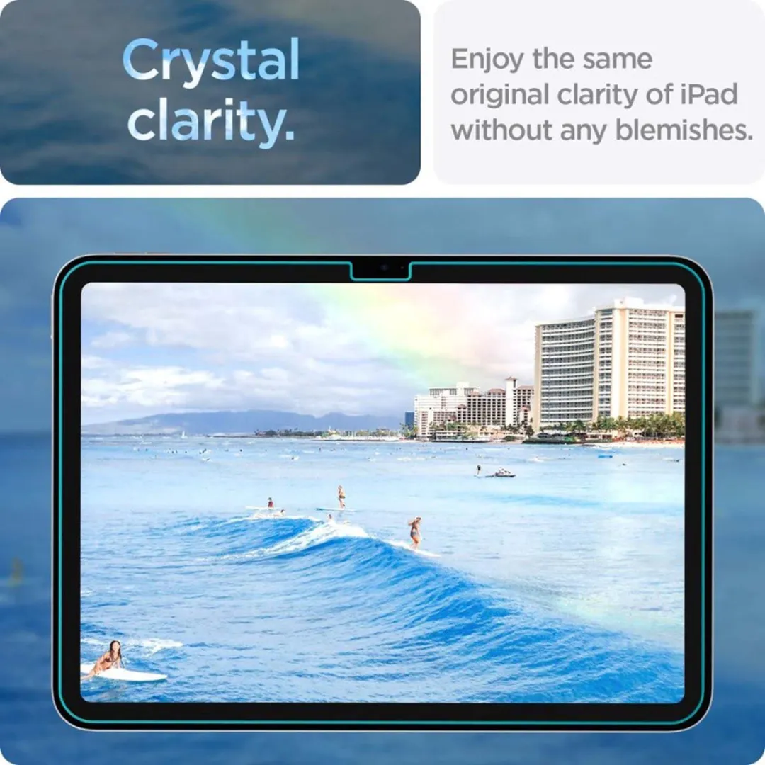 Spigen AGL05541 iPad 10.9 2022 Glas Screen Protector - Transparant