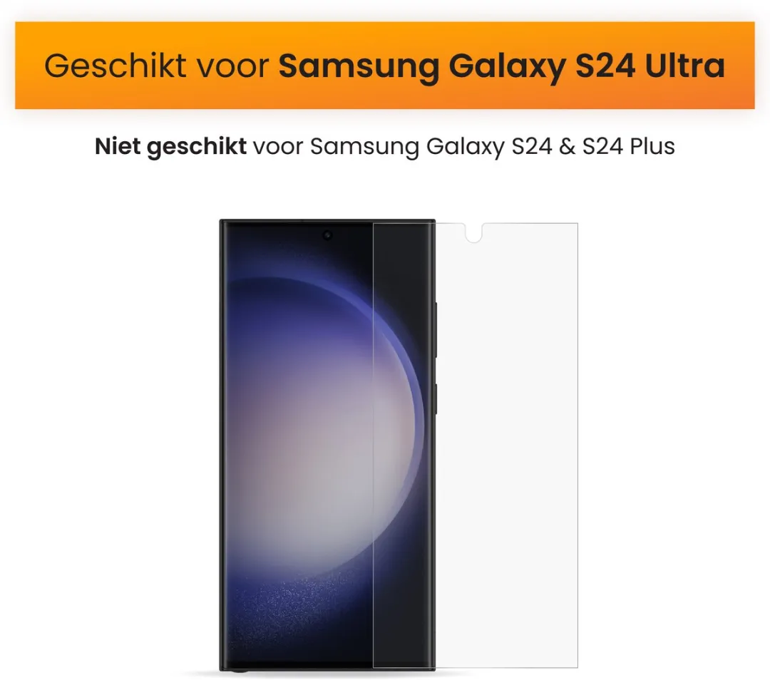 R2B Screenprotector Samsung Galaxy S24 Ultra - 2 Stuks - Tempered Glass