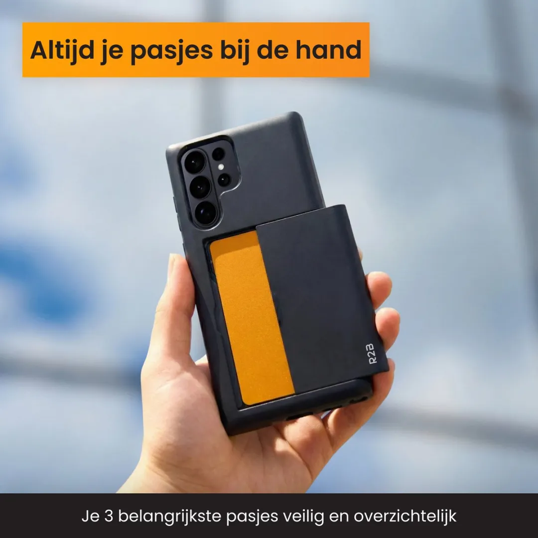 R2B Utrecht Telefoonhoesje Samsung Galaxy S26 Ultra - 3 Pasjes - Zwart