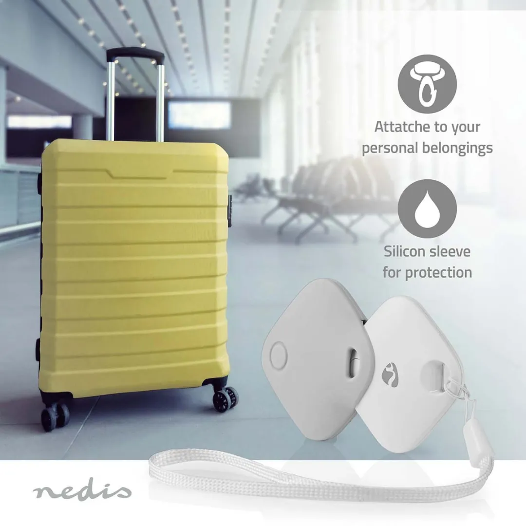 Nedis Keyfinder AirTag-compatibel BTTAG10WT3 - 3 Stuks