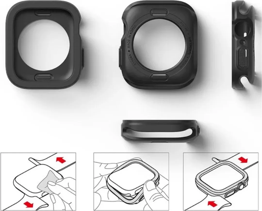 Ringke Air Sports Case voor de Apple Watch - 44 / 45 mm - Zwart