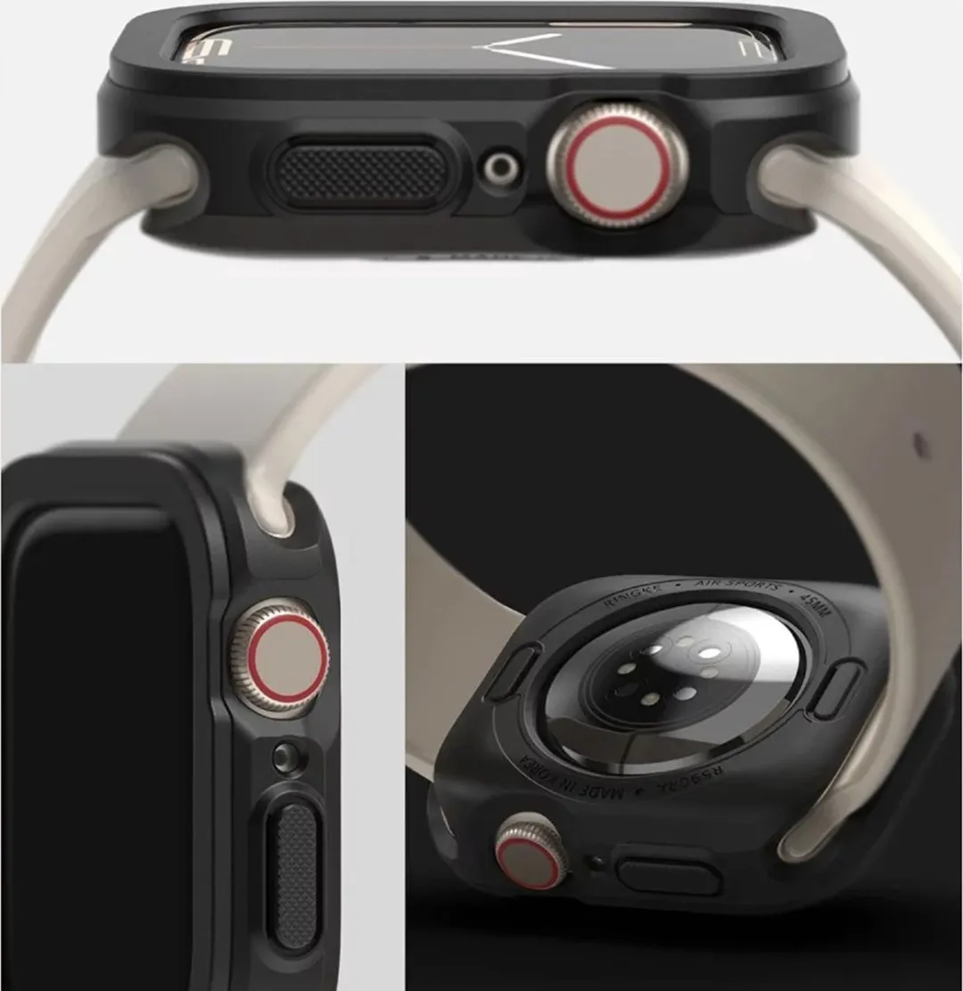Ringke Air Sports Case voor de Apple Watch - 44 / 45 mm - Zwart