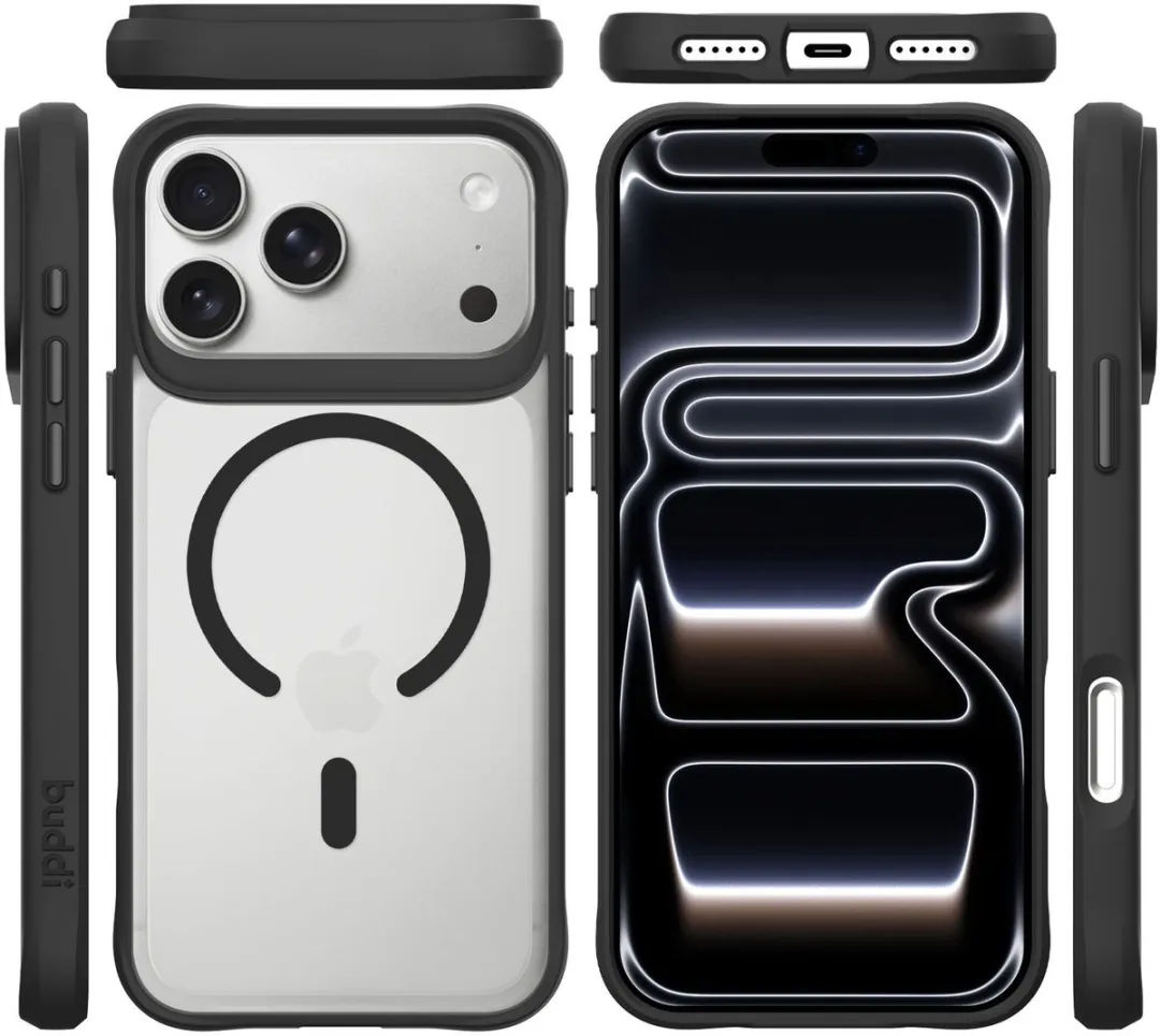 Buddi Hybrid Hoesje iPhone 17 Pro Max - MagSafe - Matte Zwart