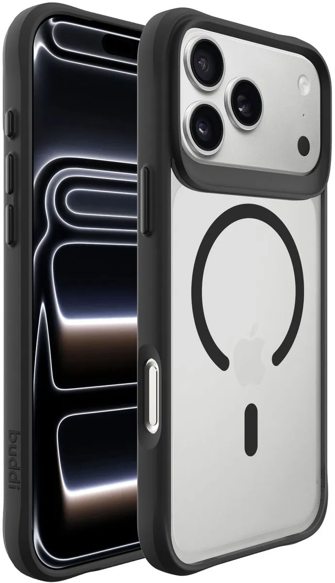 Buddi Hybrid Hoesje iPhone 17 Pro Max - MagSafe - Matte Zwart - afbeelding 6 van 6