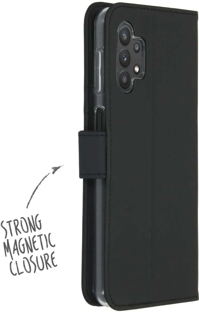 Accezz Hoesje Samsung Galaxy A32 5G - Wallet Softcase - 3 Pasjes - Zwart