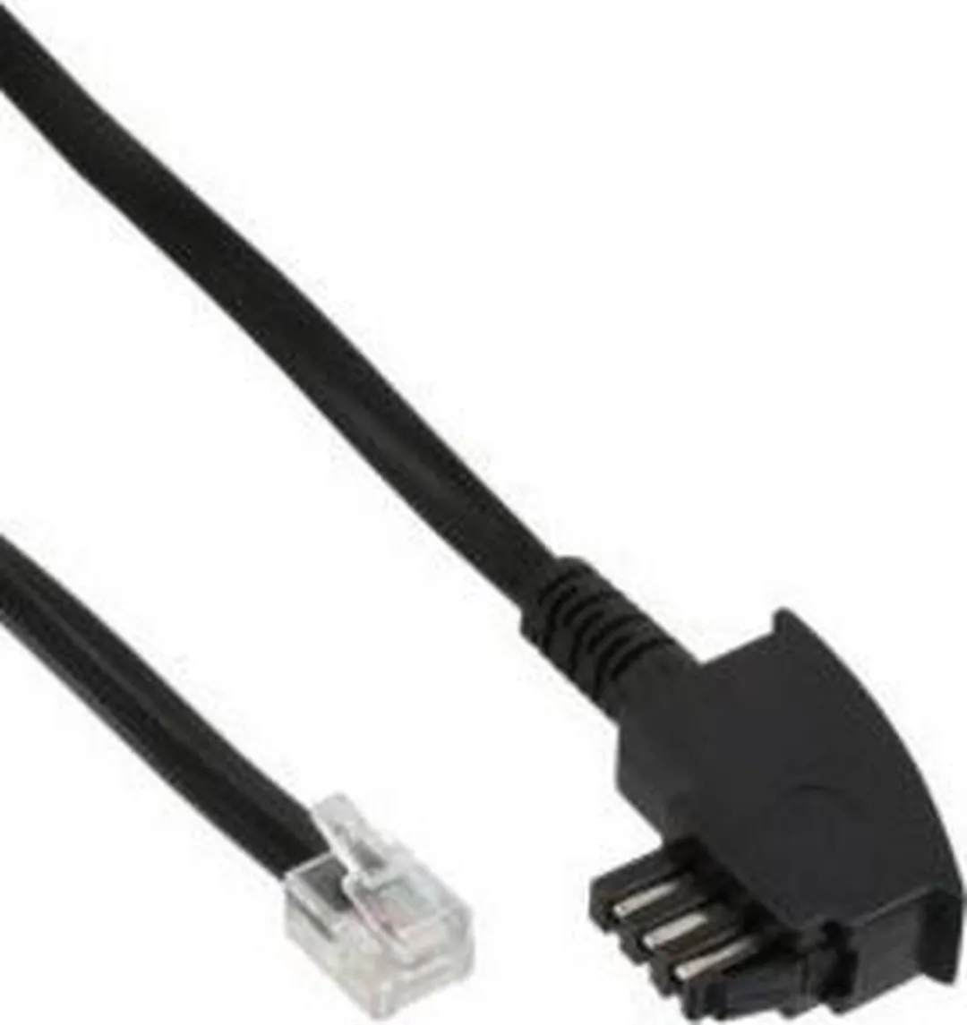 InLine TAE-N Aansluitkabel 6-pin 15m - Zwart