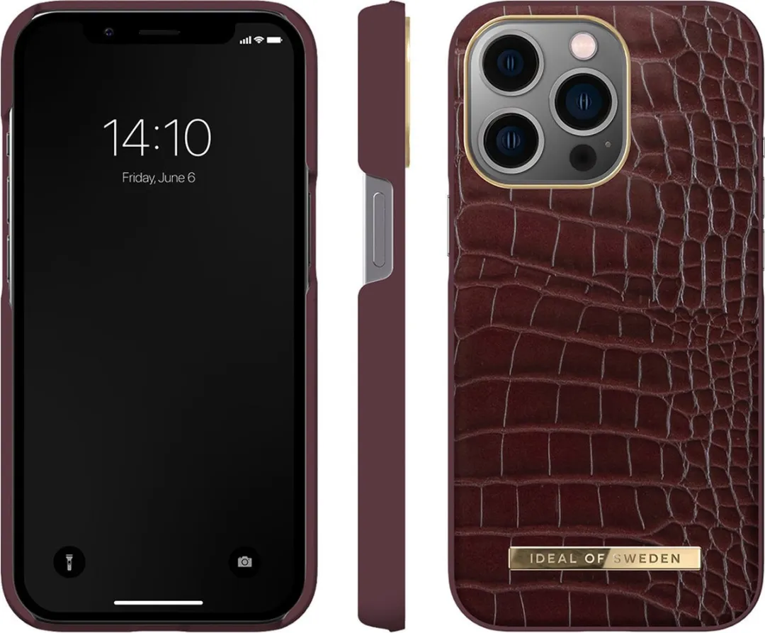 iDeal of Sweden iPhone 13 Pro Backcover Scarlet Croco - Atelier Case