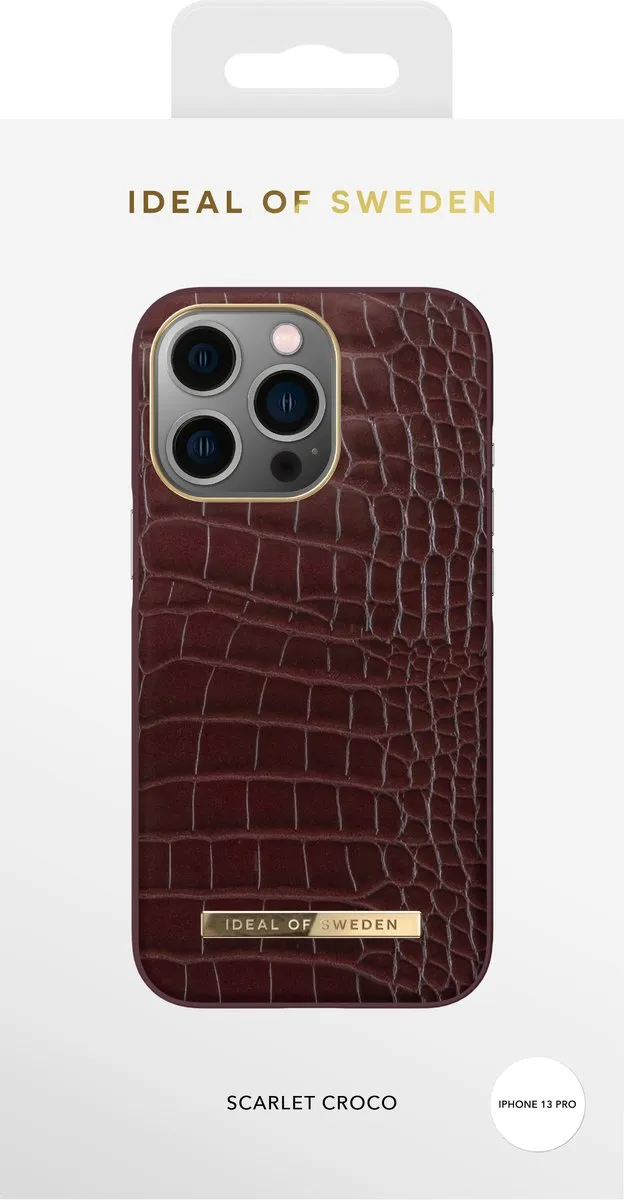iDeal of Sweden iPhone 13 Pro Backcover Scarlet Croco - Atelier Case