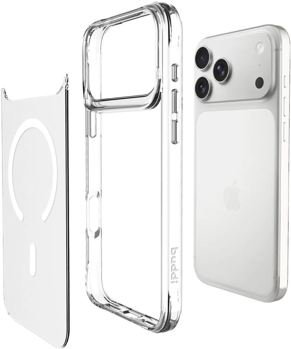 Buddi Core iPhone 17 Pro Max Hoesje - MagSafe - Transparant