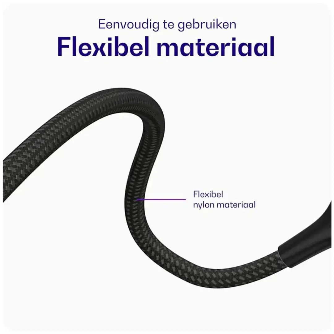 Buddi Flex Duo Pack Magnetische USB-C Kabel 60W 2M - Zwart