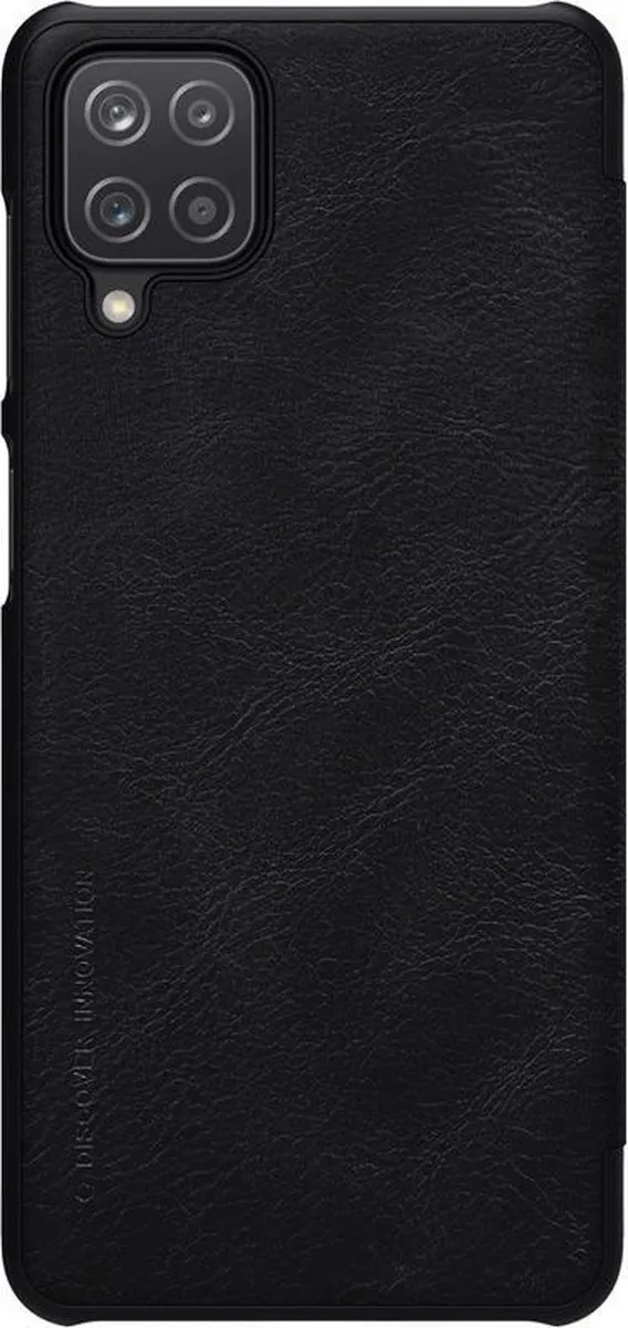 Nillkin Qin Hoesje QIN44 Samsung Galaxy A12 - Kunstleer Zwart - afbeelding 4 van 6