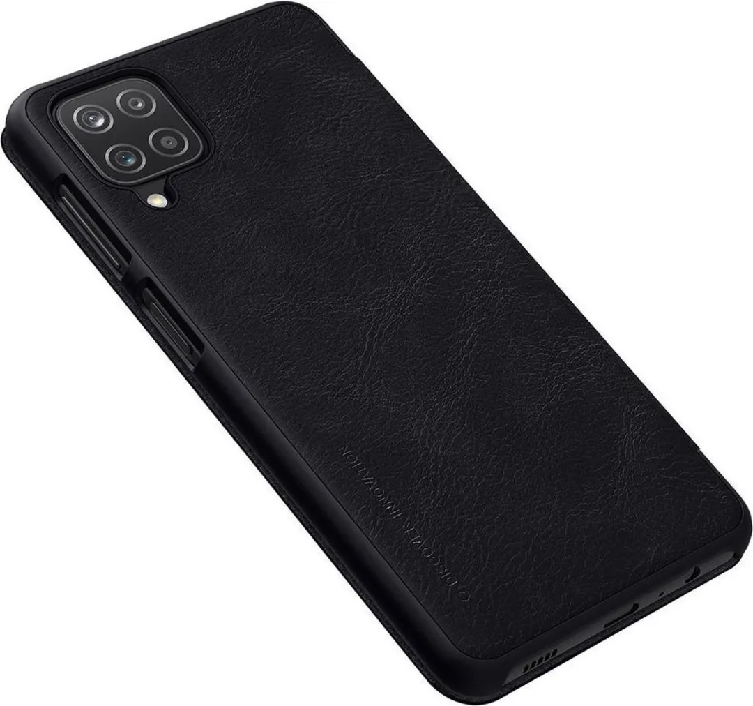 Nillkin Qin Hoesje QIN44 Samsung Galaxy A12 - Kunstleer Zwart - afbeelding 5 van 6