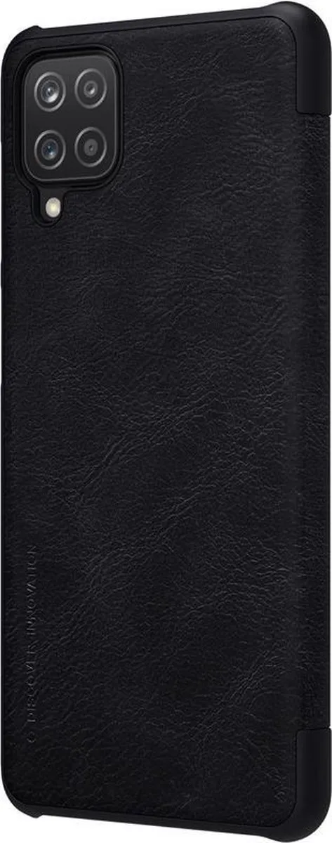 Nillkin Qin Hoesje QIN44 Samsung Galaxy A12 - Kunstleer Zwart - afbeelding 6 van 6