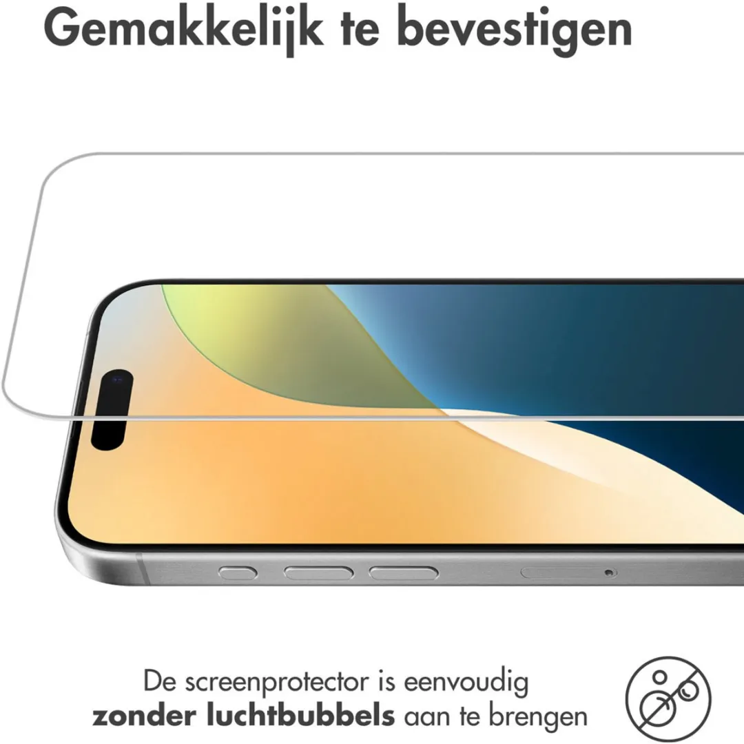 Imoshion iPhone 17 Pro Schermbeveiliging - Hardglas inclusief camera